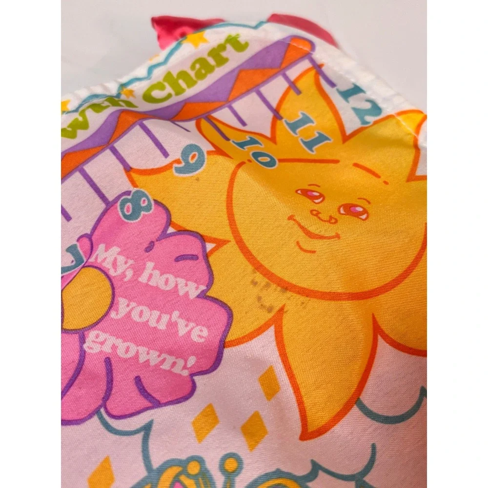 Vintage 94' Cabbage Patch Kids lovey blanket BabyLand Growth Chart Peek a Boo